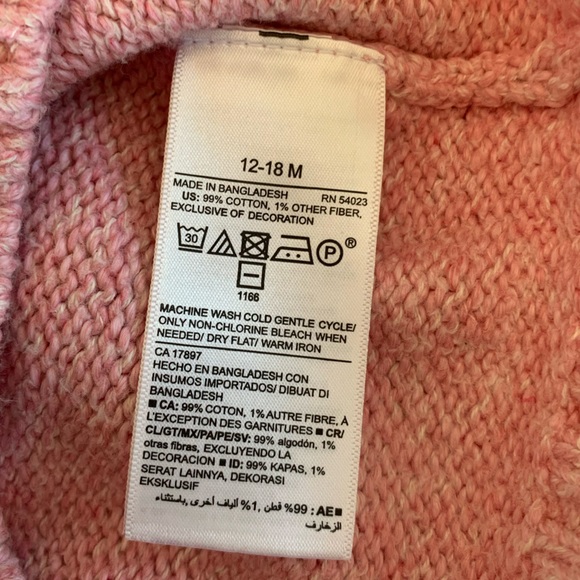 Old Navy Pink cozy cotton knit 2 pc outfit. Absolutely adorable. Good condition - Picture 7 of 7